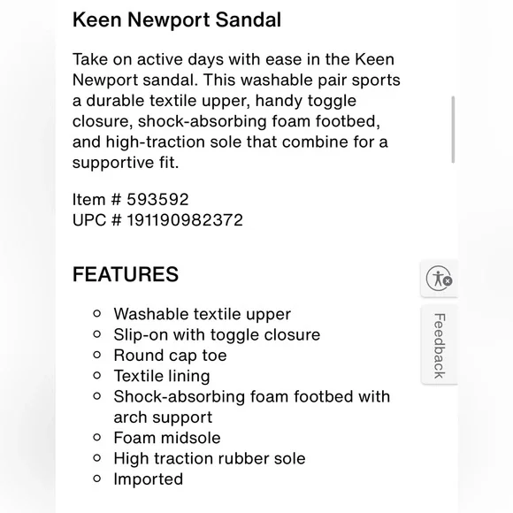 Keen Newport H2 sandals blue 7.5 women - Picture 3 of 10